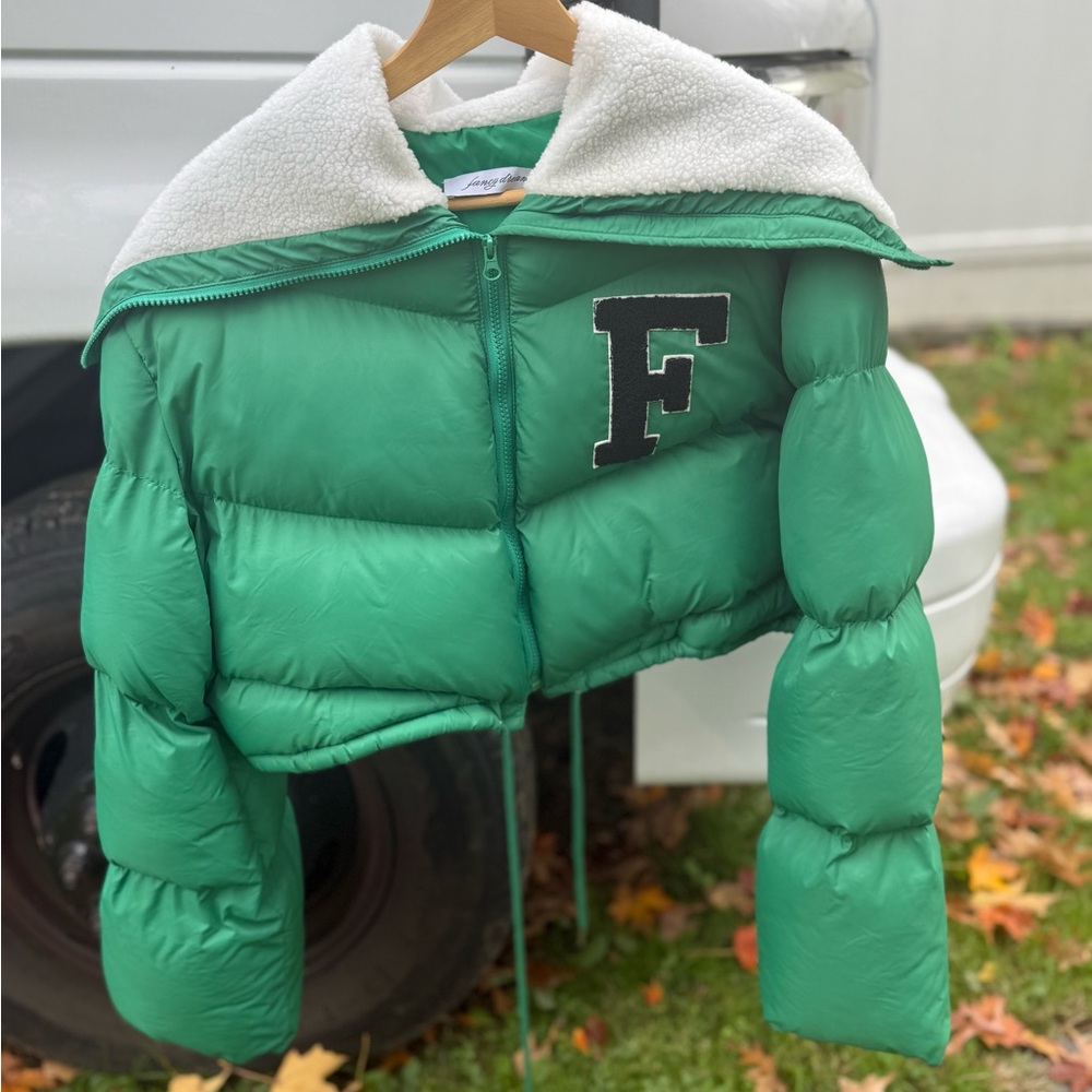 Green Puffer Jacket - image 5